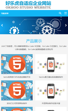 企業(yè)網(wǎng)站 公司網(wǎng)站html5 自適應(yīng) 藍(lán)色 源碼 整站 帝國(guó)CMS模板